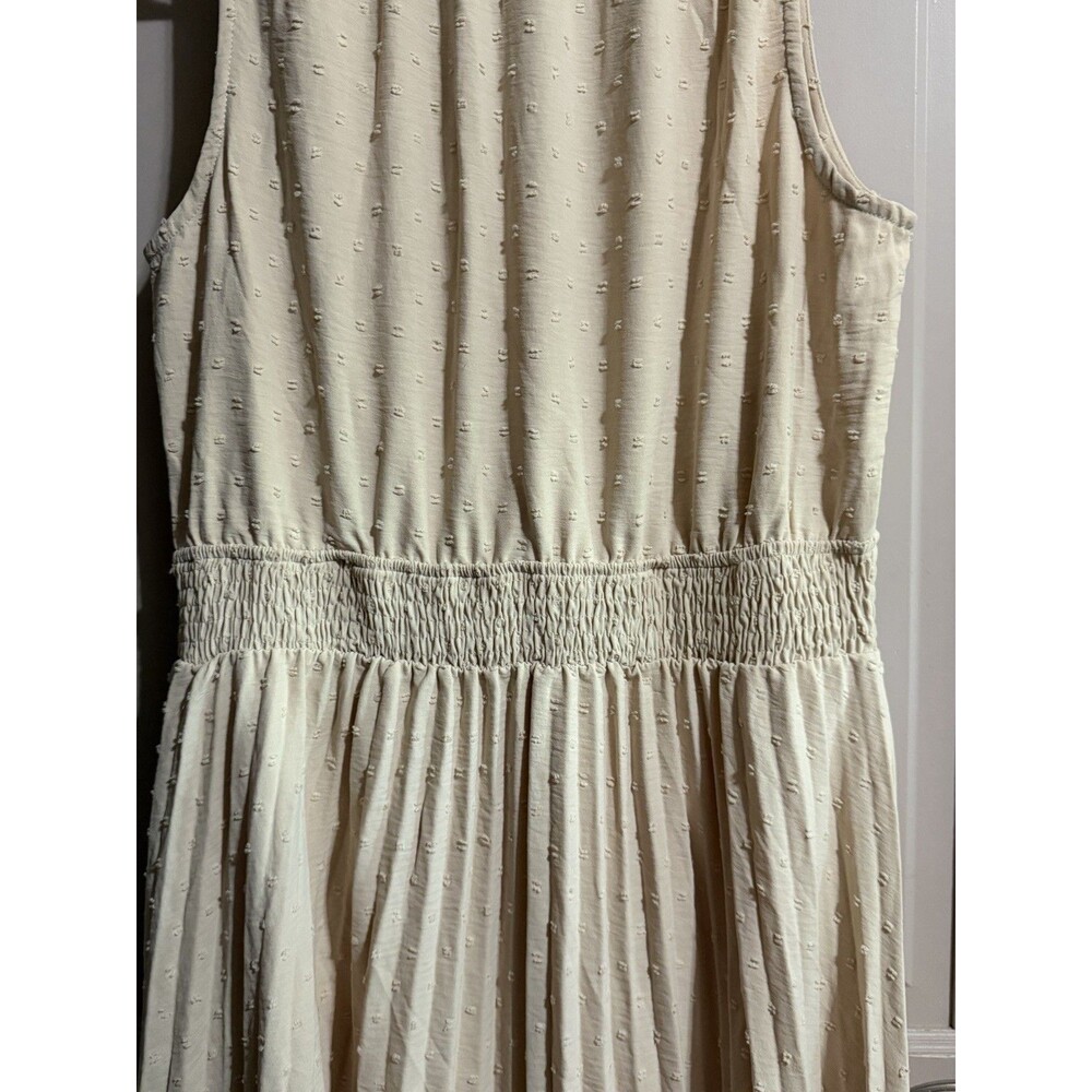 PRETTYGARDEN Women's Summer Casual Dress Size L NWT Swiss Dot Ruffle Sleeveless - Picture 5 of 7